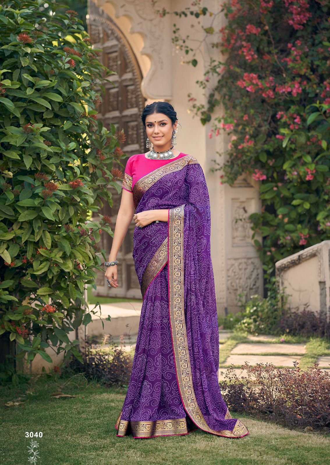 Garima By Kashvi Bandhej Printed Georgette Sarees Wholesale Market In Surat